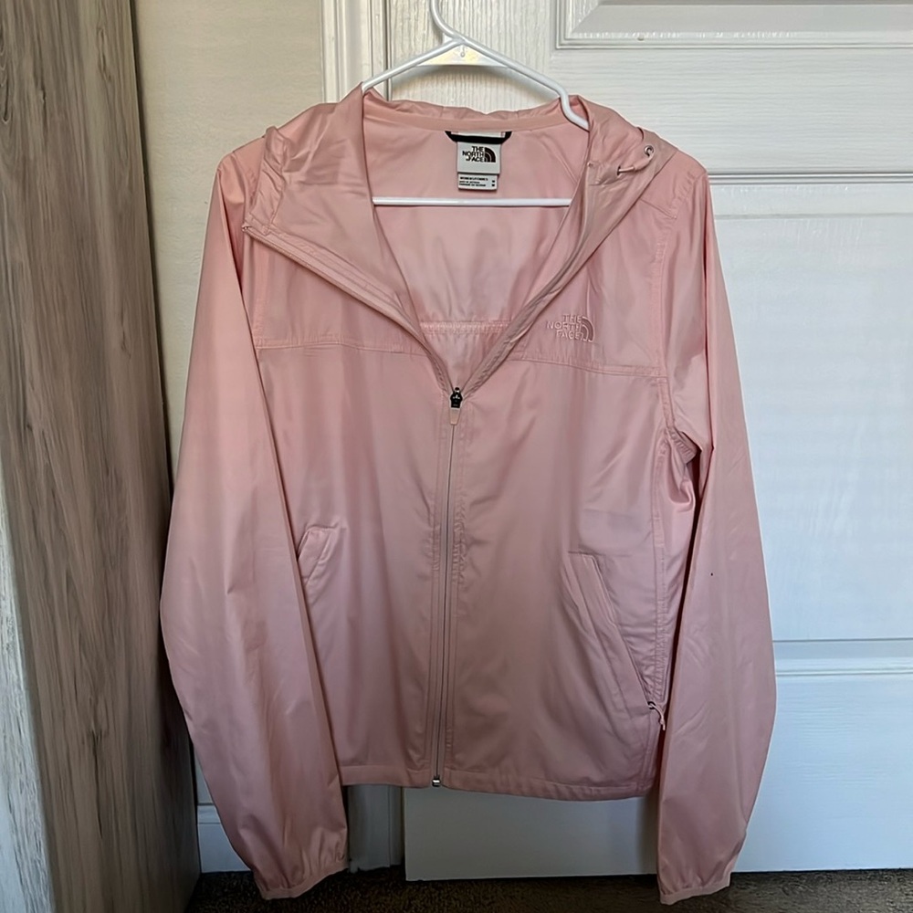 Pink north face windbreaker